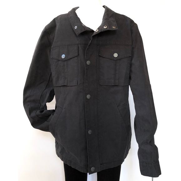 UGG COHEN WAXED COTTON JACKET -OFF BLACK - SIZE M -NWT - Picture 4 of 10